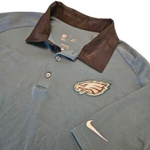 Nike DriFit Men's Philadelphia Eagles‎ On Field Polo Shirt Sz Large NFL Football